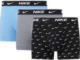 Everyday Cotton Stretch trunks 3 pack in black with graffiti wasitband