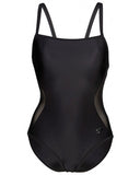 MESH PANELS SWIMSUIT CLOSED BA