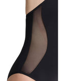 MESH PANELS SWIMSUIT CLOSED BA
