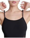 MESH PANELS SWIMSUIT CLOSED BA