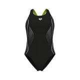 GRID SWIMSUIT V BACK GRAPHIC