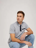 structured polo with pocket L