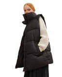 belted puffer vest L