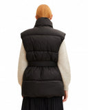 belted puffer vest L