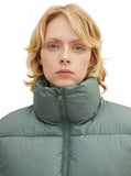 belted puffer vest L