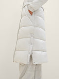 Puffer coat with a hood L