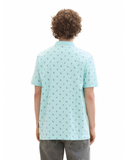 Men's Polo Shirt with Palm Pattern L