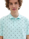 Men's Polo Shirt with Palm Pattern L