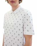 Men's Polo Shirt with Palm Pattern L