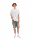 Men's Polo Shirt with Palm Pattern L