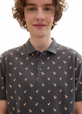 Men's Polo Shirt with Palm Pattern L