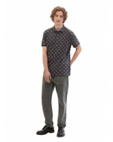 Men's Polo Shirt with Palm Pattern L