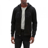 Logo Zip Hoodie Black