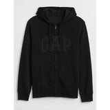 Logo Zip Hoodie Black