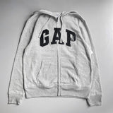 Logo Zip Hoodie Grey