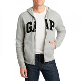 Logo Zip Hoodie Grey