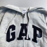 Logo Zip Hoodie Grey