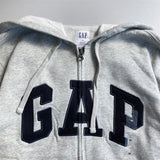 Logo Zip Hoodie Grey