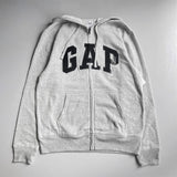 Logo Zip Hoodie Grey