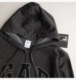 Logo Zip Hoodie Grey L