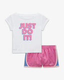 SWOOSH TEMPO TEE & SHORT SET PLAYFUL PINK