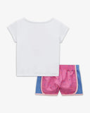 SWOOSH TEMPO TEE & SHORT SET PLAYFUL PINK