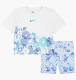 Floral All Over Printed Suit White