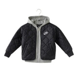 Fleece Hooded Quilt Jacket
