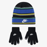 MULTI STRIPE BEANIE SET