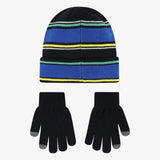 MULTI STRIPE BEANIE SET
