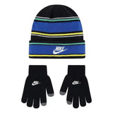 MULTI STRIPE BEANIE SET