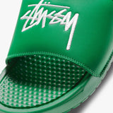 X Stussy Benassi Slides Green