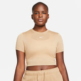 Womens Crop Top Beige