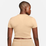 Womens Crop Top Beige