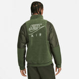 Mens Sportswear Sherpa Half Zip Jacket Carbon Green