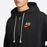 Mens French Terry Pullover Hoodie Black M