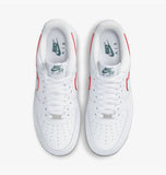 Air Force 1 Low Just Do It White Noble Green Metallic Silver University Red
