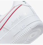 Air Force 1 Low Just Do It White Noble Green Metallic Silver University Red