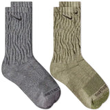 Everyday Plus Cush Crew Grey/Olive (2 )