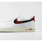 Air Force 1 Low '07 LV8 Tartan Plaid White University Red