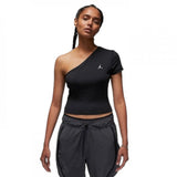 Air Sport WomenS Asymmetrical Short-Sleeve Top Black