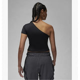 Air Sport WomenS Asymmetrical Short-Sleeve Top Black