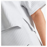 Ribbed Jersey Short-Sleeve T-Shirt White