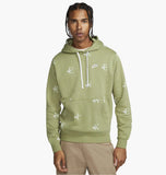 Monogram print hoodie in alligator