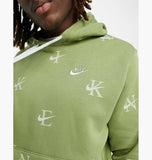 Monogram print hoodie in alligator