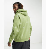 Monogram print hoodie in alligator