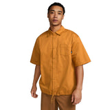 Club Button Down Woven Short-Sleeve Top