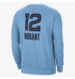 Mem Nk Flc Crew Light Blue