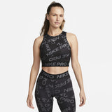 Pro Dri-Fit Crop Printed Tank Top Black