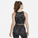 Pro Dri-Fit Crop Printed Tank Top Black